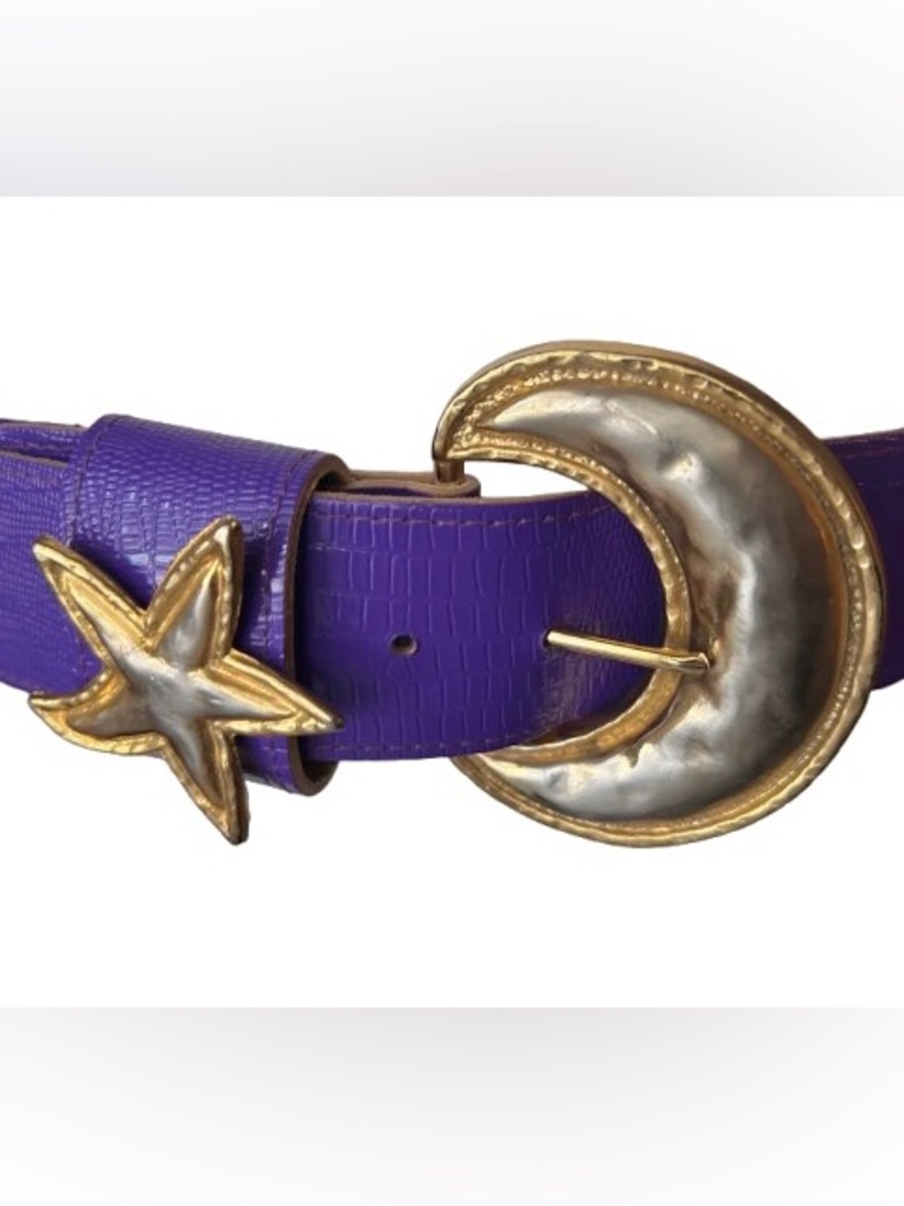 Moon & Star Celestial Belt Wide Vintage Style Boho New Age 80s 90s Y2K Medium